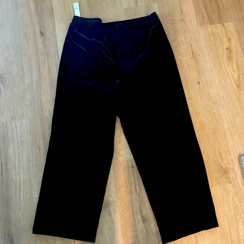 Chico’s black velvet no tummy traveling pants/ size 4R